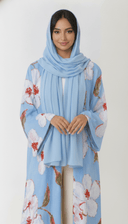 The Azzah Floral Print Open-Front Abaya - TAL by The Abaya Lab