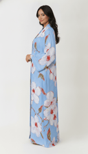The Azzah Floral Print Open-Front Abaya - TAL by The Abaya Lab
