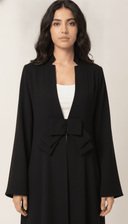 The Bahira Bow Detail Open Front Abaya - TAL by The Abaya Lab