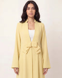 The Bahira Bow Detail Open Front Abaya - TAL by The Abaya Lab