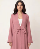 The Bahira Bow Detail Open Front Abaya - TAL by The Abaya Lab
