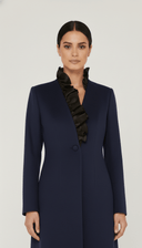 The Bashayer Contrast Ruffle Elegance Abaya - TAL by The Abaya Lab