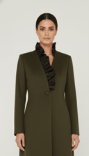 The Bashayer Contrast Ruffle Elegance Abaya - TAL by The Abaya Lab