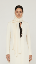 The Bashayer Contrast Ruffle Elegance Abaya - TAL by The Abaya Lab