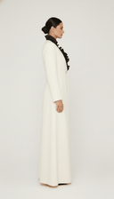 The Bashayer Contrast Ruffle Elegance Abaya - TAL by The Abaya Lab
