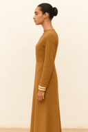 The Basma Camel Brown Maxi Dress - TAL by The Abaya Lab