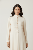 The Basma Gathered Panel Mandarin Abaya - TAL by The Abaya Lab