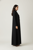 The Basma Gathered Panel Mandarin Abaya - TAL by The Abaya Lab