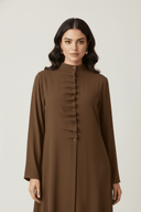 The Basma Gathered Panel Mandarin Abaya - TAL by The Abaya Lab