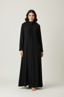 The Basma Gathered Panel Mandarin Abaya - TAL by The Abaya Lab