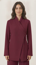 The Basma Wrap Front Tailored Co-Ord Set - TAL by The Abaya Lab