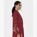 The Bayan Deep Red Scenic Abaya - TAL by The Abaya Lab
