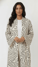 The Bisan Abstract Zebra Inspired Open Abaya - TAL by The Abaya Lab