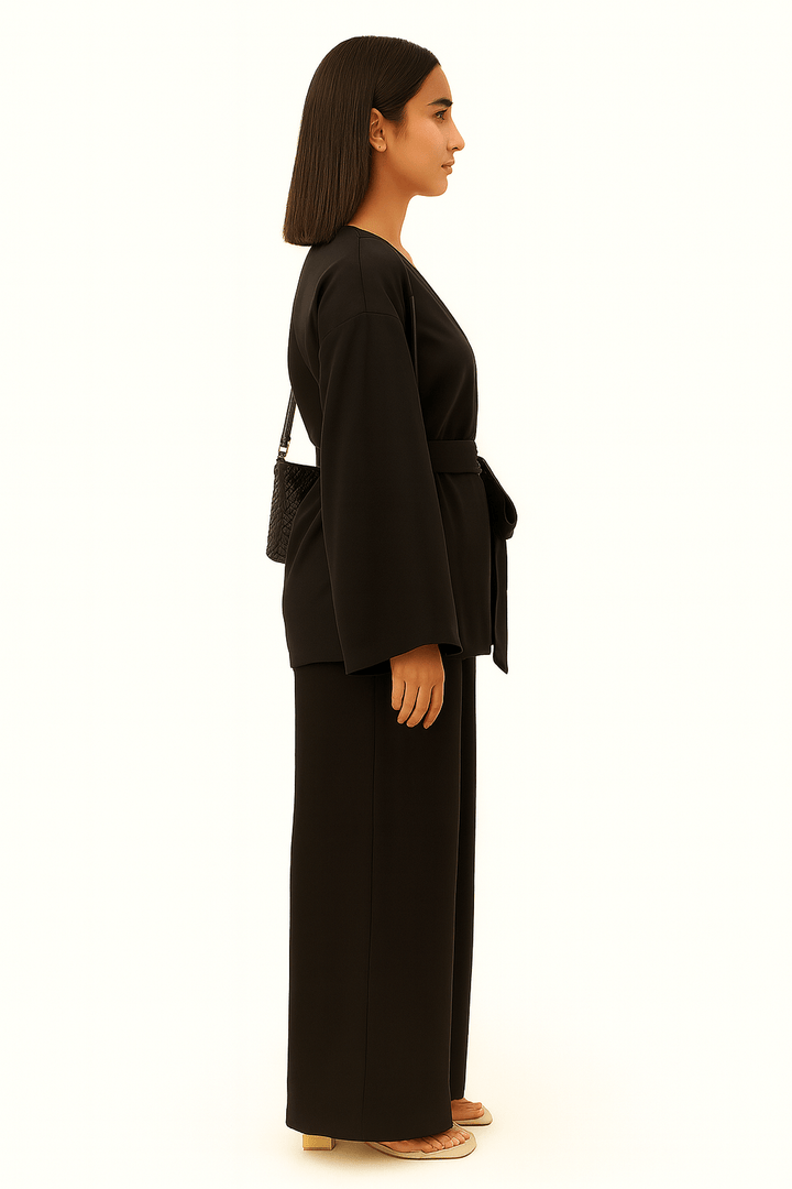 The Black Wrap Coord Set - TAL by The Abaya Lab