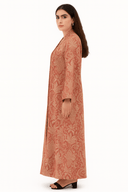 The Burnt Orange Botanical Abaya - TAL by The Abaya Lab