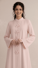The Daliah Floral Button Mandarin Abaya - TAL by The Abaya Lab