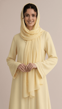 The Daliah Floral Button Mandarin Abaya - TAL by The Abaya Lab