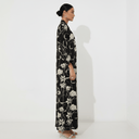 The Dana Black & Ivory Floral Abaya - TAL by The Abaya Lab