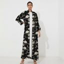 The Dana Black & Ivory Floral Abaya - TAL by The Abaya Lab