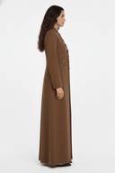 The Deema Military Style Knot - Detail Open Abaya - TAL by The Abaya Lab
