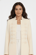 The Deema Military Style Knot - Detail Open Abaya - TAL by The Abaya Lab