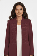 The Deema Military Style Knot - Detail Open Abaya - TAL by The Abaya Lab