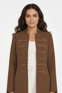 The Deema Military Style Knot - Detail Open Abaya - TAL by The Abaya Lab