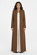 The Deema Military Style Knot - Detail Open Abaya - TAL by The Abaya Lab