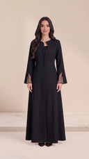 The Dima Tailored Abaya with Sheer Split Cuffs - TAL by The Abaya Lab