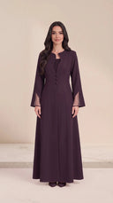 The Dima Tailored Abaya with Sheer Split Cuffs - TAL by The Abaya Lab