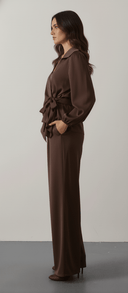 The Dina Brown Satin Co - Ord Set - TAL by The Abaya Lab