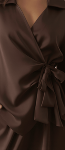 The Dina Brown Satin Co - Ord Set - TAL by The Abaya Lab