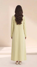 The Dina Covered Buttons & Patch Pockets Abaya - TAL by The Abaya Lab