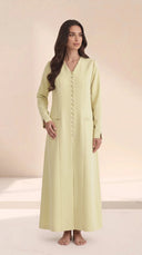 The Dina Covered Buttons & Patch Pockets Abaya - TAL by The Abaya Lab