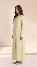 The Dina Covered Buttons & Patch Pockets Abaya - TAL by The Abaya Lab