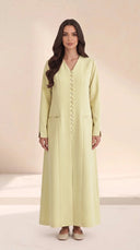 The Dina Covered Buttons & Patch Pockets Abaya - TAL by The Abaya Lab