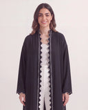 The Duah Scalloped Trim Open Abaya - TAL by The Abaya Lab