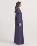 The Duah Scalloped Trim Open Abaya - TAL by The Abaya Lab