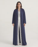 The Duah Scalloped Trim Open Abaya - TAL by The Abaya Lab
