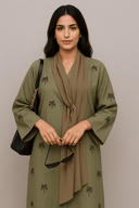 The Dubai Palm Tree Embroidered Abaya - The Abaya Lab