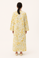 The Eman Yellow Floral Chiffon Abaya - TAL by The Abaya Lab