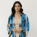 The Farah Blue Floral Abaya - TAL by The Abaya Lab