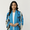 The Farah Blue Floral Abaya - TAL by The Abaya Lab