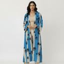 The Farah Blue Floral Abaya - TAL by The Abaya Lab