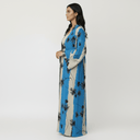 The Farah Blue Floral Abaya - TAL by The Abaya Lab