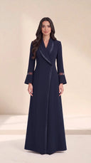 The Fariah Sheer Trim Abaya with Sheer Cuff Detail - TAL by The Abaya Lab