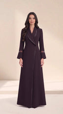 The Fariah Sheer Trim Abaya with Sheer Cuff Detail - TAL by The Abaya Lab