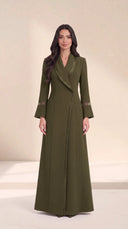 The Fariah Sheer Trim Abaya with Sheer Cuff Detail - TAL by The Abaya Lab