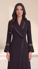 The Fariah Sheer Trim Abaya with Sheer Cuff Detail - TAL by The Abaya Lab