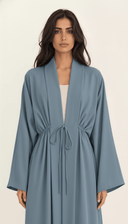 The Fatima Gathered Waist Tie Abaya - TAL by The Abaya Lab
